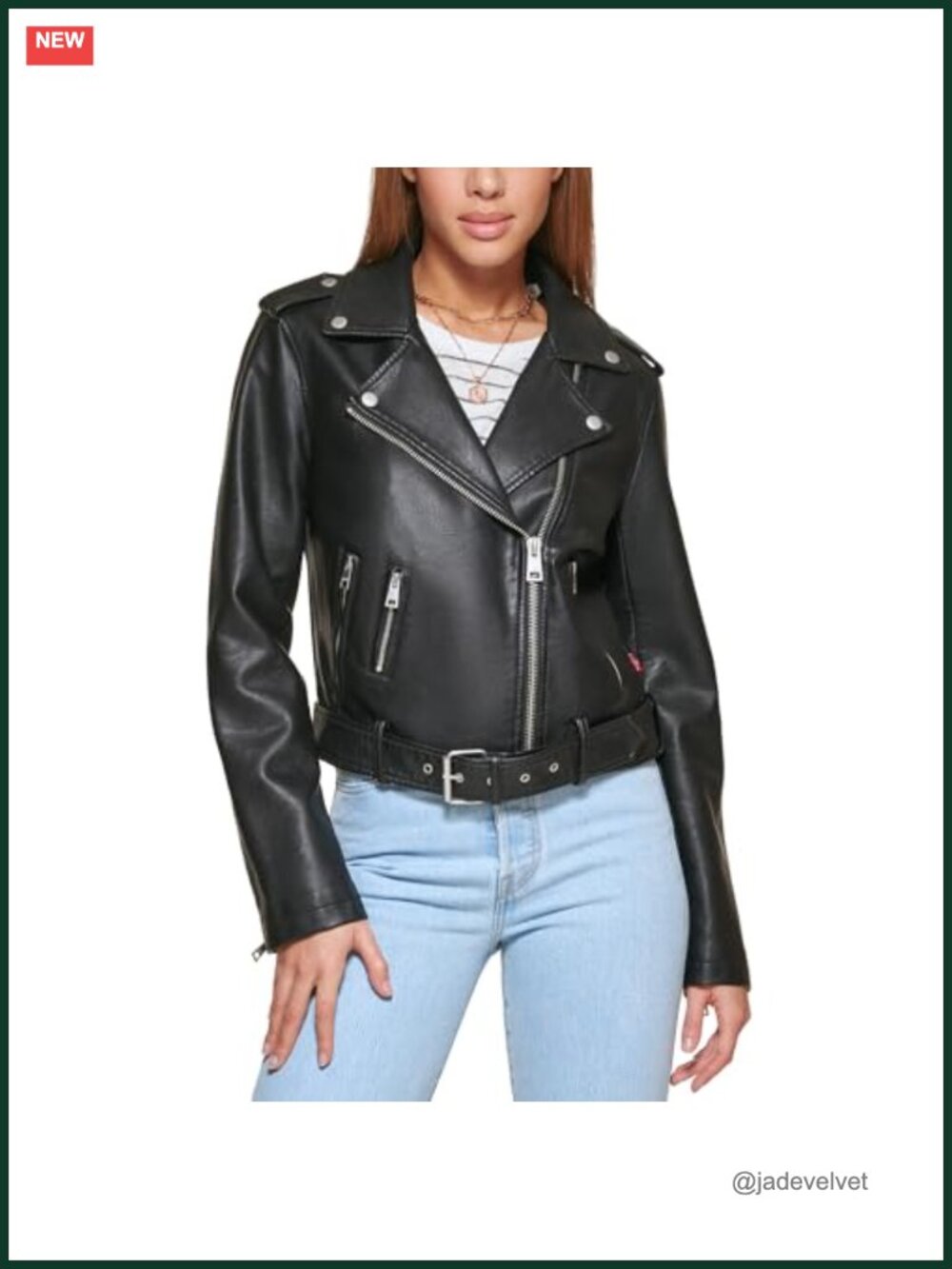 Faux Leather Moto Jacket Asymmetrical Zip Snap Lapels Aviator Coat